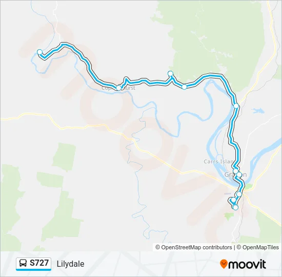 S727 Bus Line Map