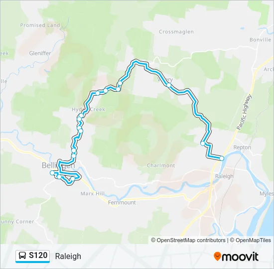 S120 Bus Line Map
