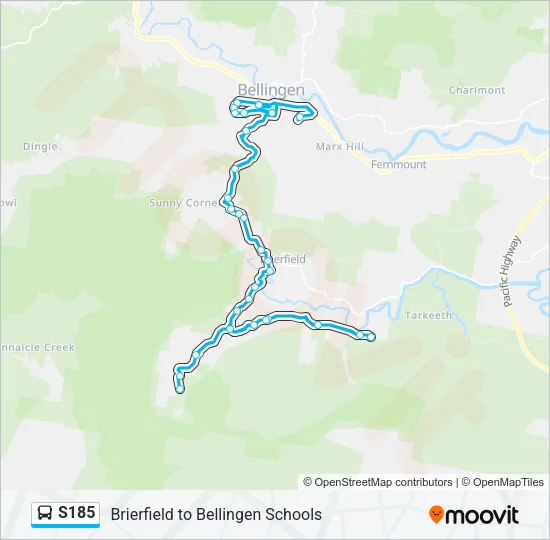 S185 Bus Line Map