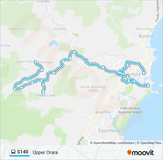 S140 Bus Line Map