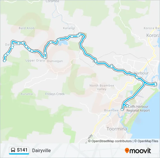 S141 Bus Line Map