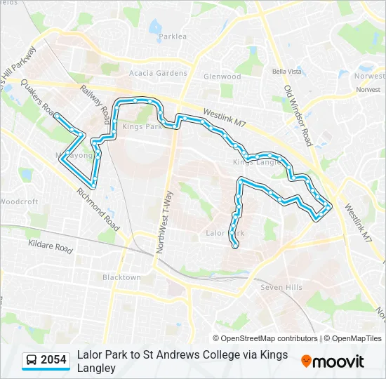 2054 Bus Line Map
