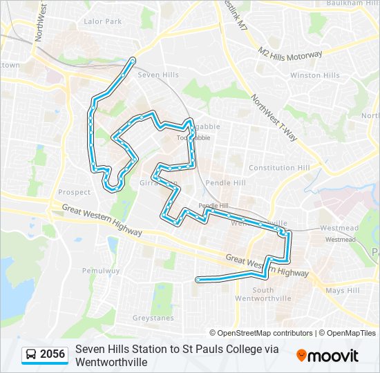 2056 bus Line Map