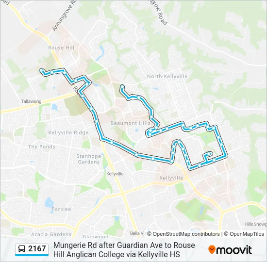 2167 Bus Line Map