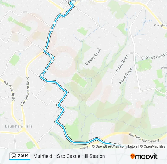 2504 Bus Line Map
