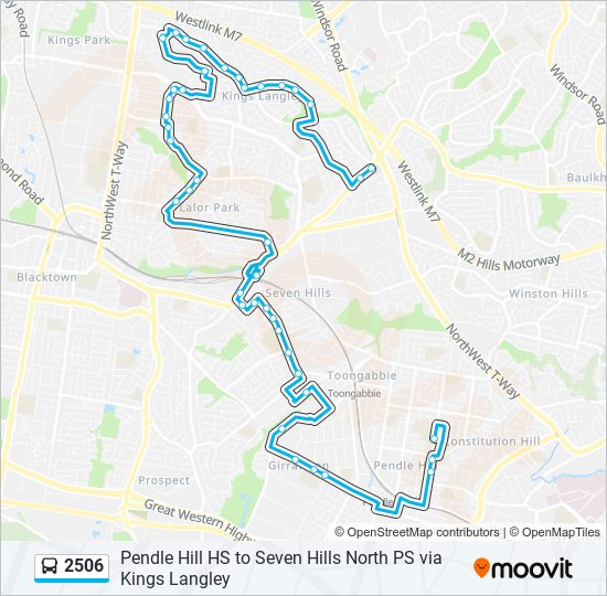 Mapa de 2506 de autobús