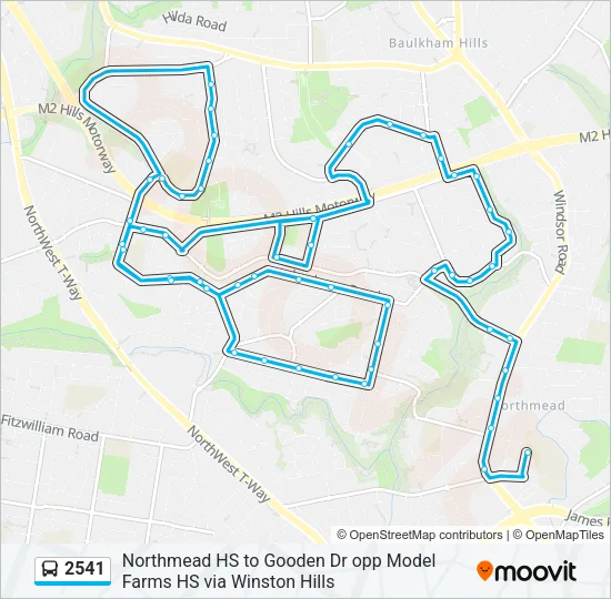 2541 Bus Line Map