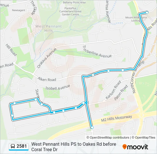 2581 Bus Line Map