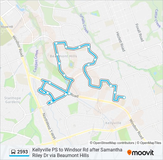 2593 bus Line Map