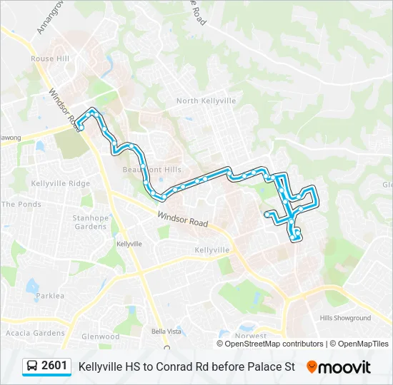 2601 Bus Line Map