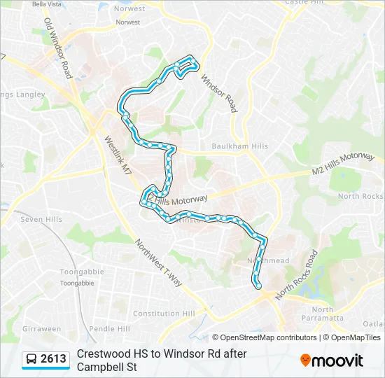 2613 Bus Line Map