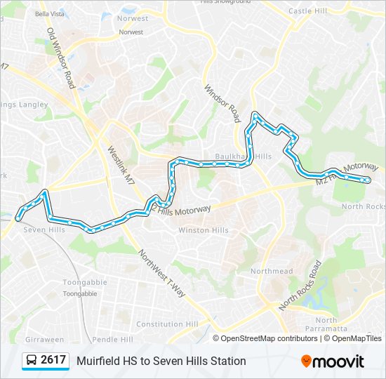 Mapa de 2617 de autobús