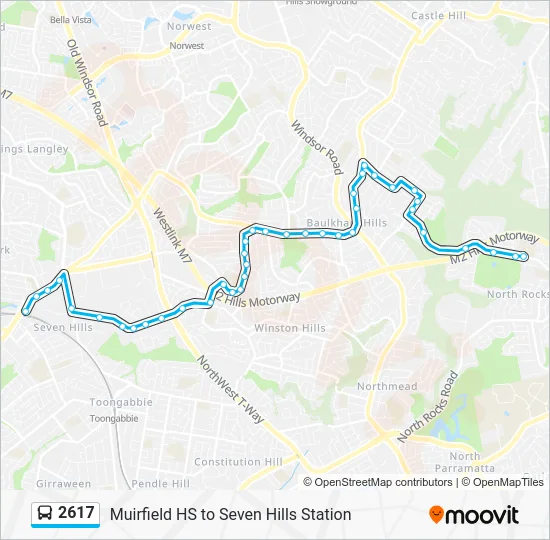 2617 Route: Schedules, Stops & Maps - Seven Hills Station (Updated)