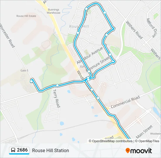 2686 Bus Line Map