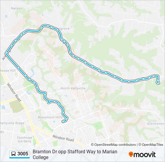 Mapa de 3005 de autobús