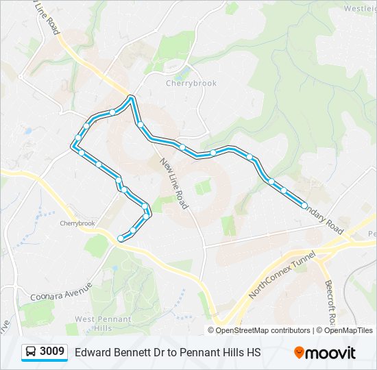 3009 bus Line Map