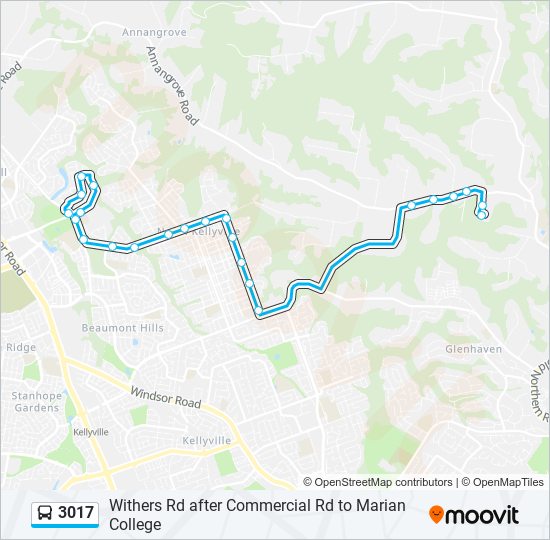 3017 bus Line Map