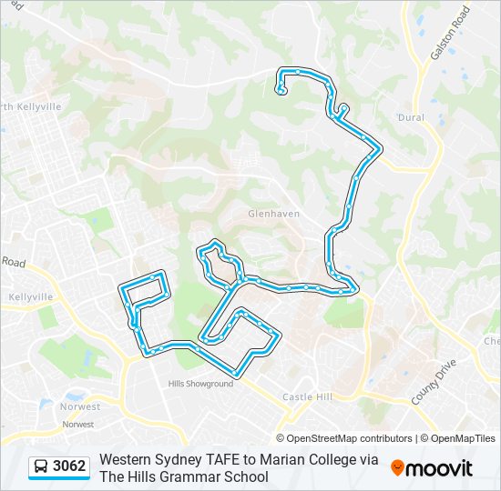 Mapa de 3062 de autobús