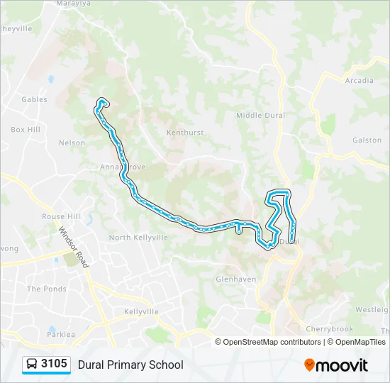 3105 Bus Line Map
