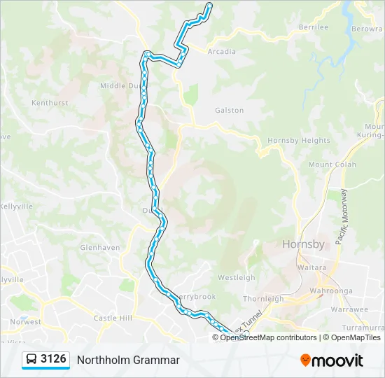 3126 Bus Line Map