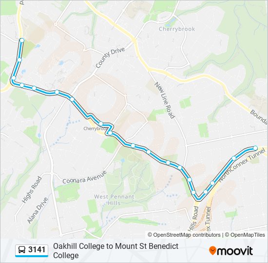 3141 bus Line Map