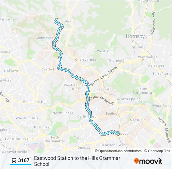 3167 bus Line Map