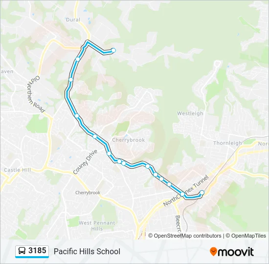 3185 Bus Line Map