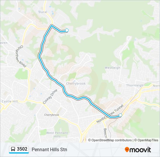 3502 bus Line Map