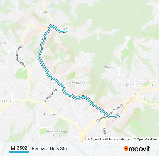 3502 Bus Line Map