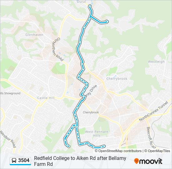 3504 bus Line Map