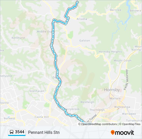 3544 bus Line Map