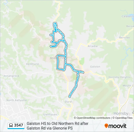 3547 Bus Line Map