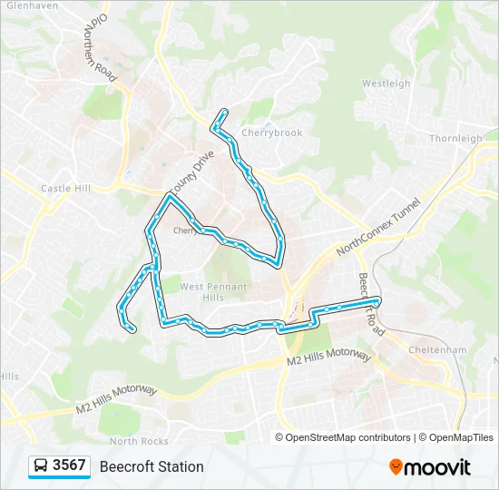 3567 Bus Line Map