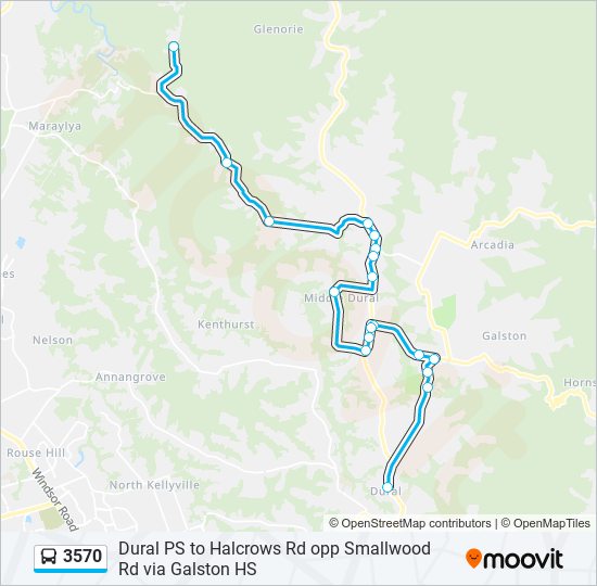 Mapa de 3570 de autobús