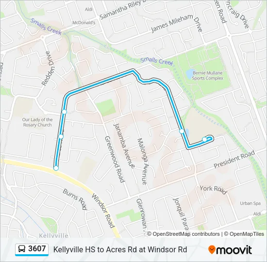 3607 Bus Line Map