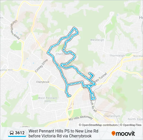 3612 Bus Line Map