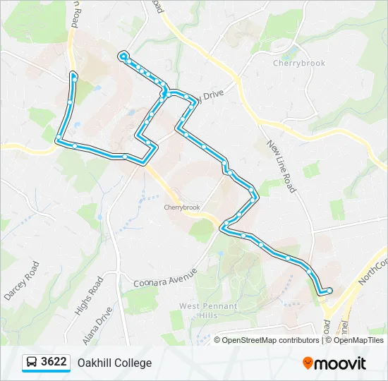 3622 Bus Line Map