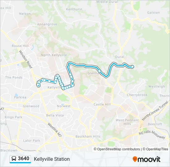 3640 Bus Line Map