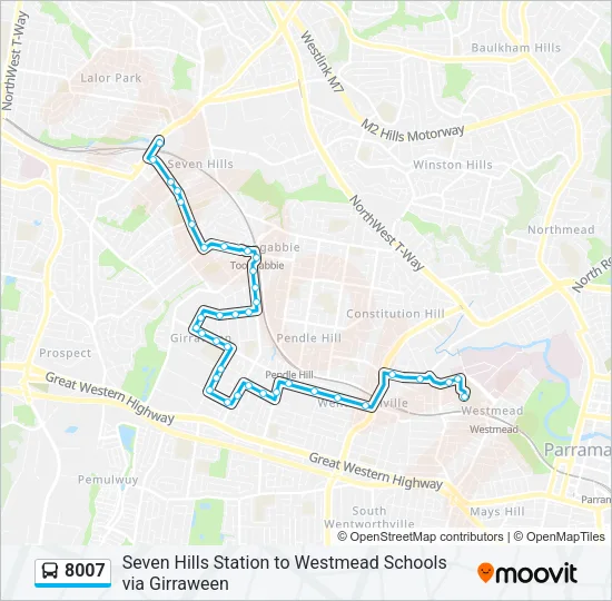 8007 Bus Line Map