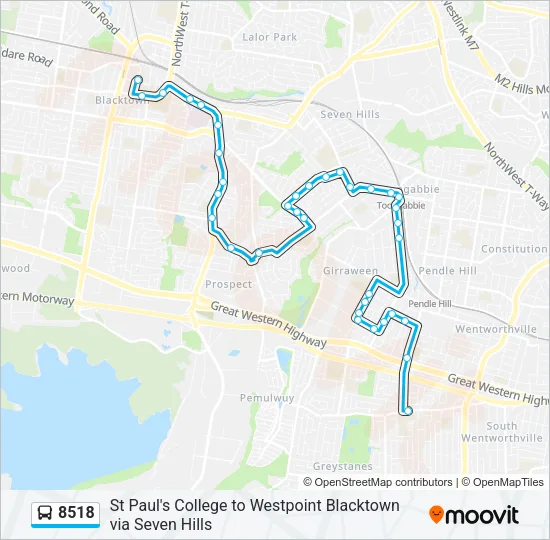 8518 Bus Line Map