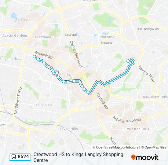 8524 Bus Line Map