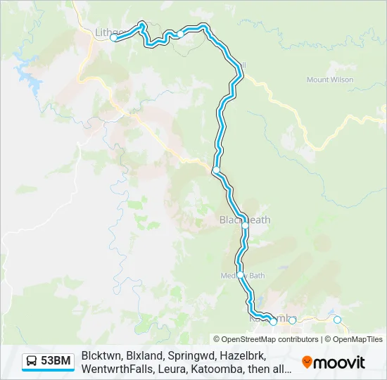 53BM Bus Line Map