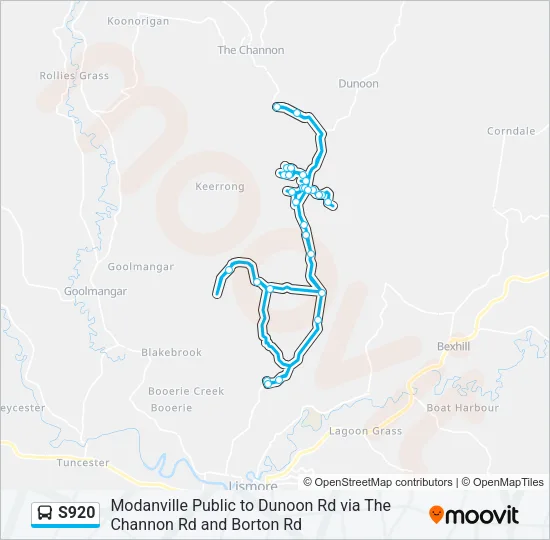 S920 Bus Line Map