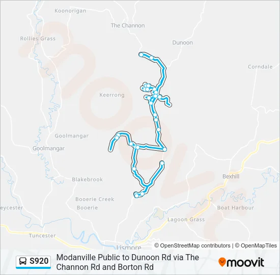 S920 Bus Line Map