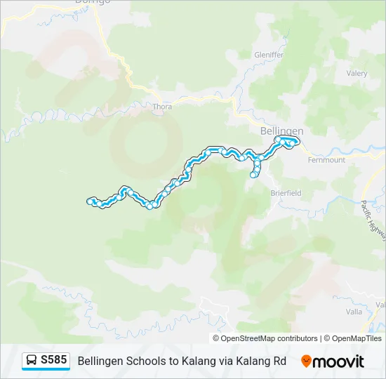 S585 Bus Line Map