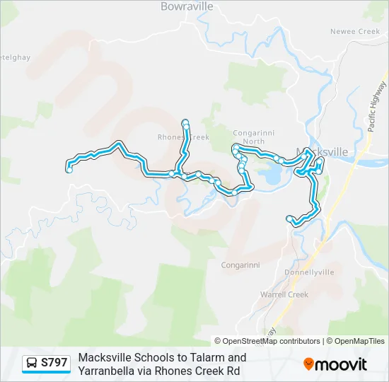 S797 Bus Line Map