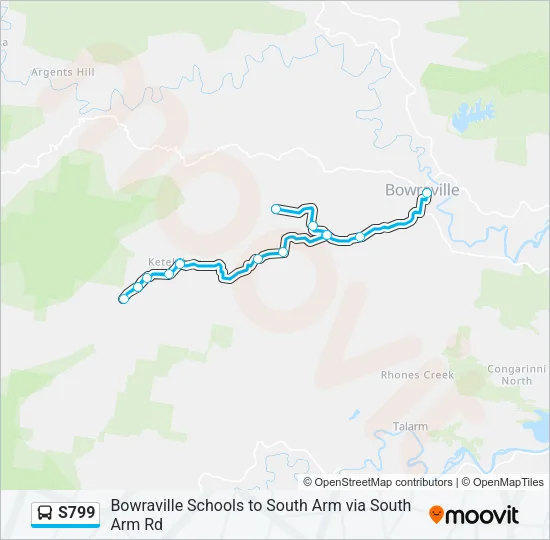 S799 Bus Line Map