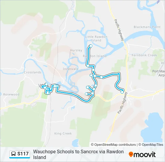 S117 Bus Line Map