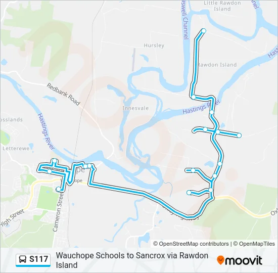 S117 Bus Line Map