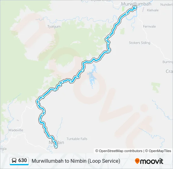 630 Bus Line Map
